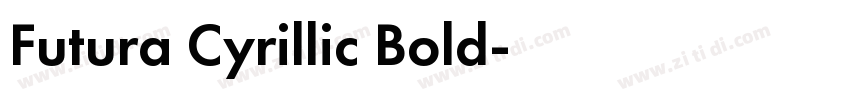 Futura Cyrillic Bold字体转换